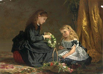 the last tribute of love Sophie Gengembre Anderson children Oil Paintings